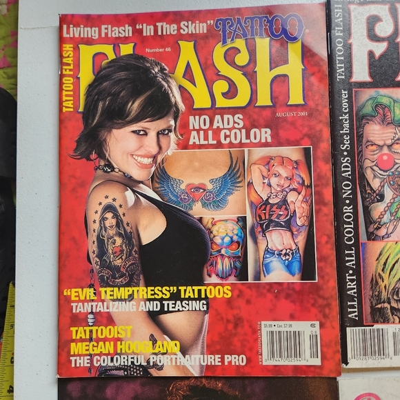 Vintage Y2K Flash Tattoo Magazine Lot Of 4 Magazines Womens Tattoos 1998 2001 - Picture 2 of 16